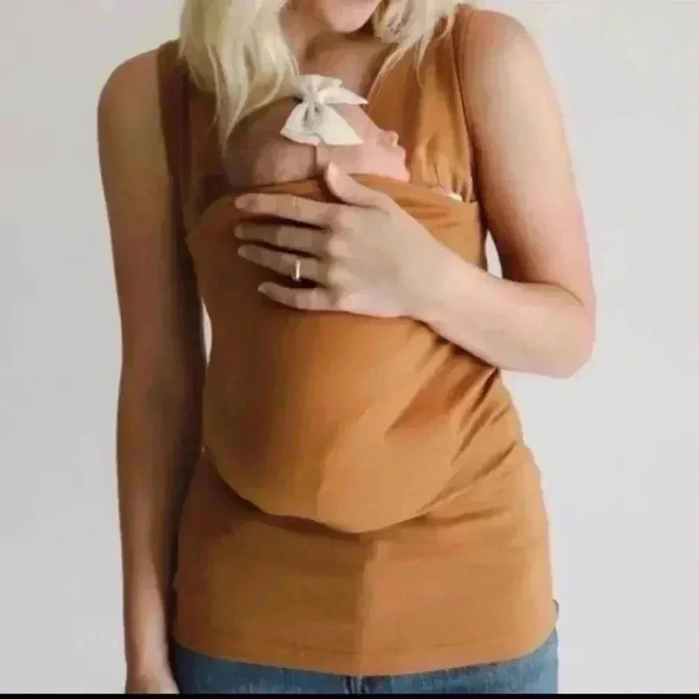 NWT Lulabu soothe shirt in camel size small NWT